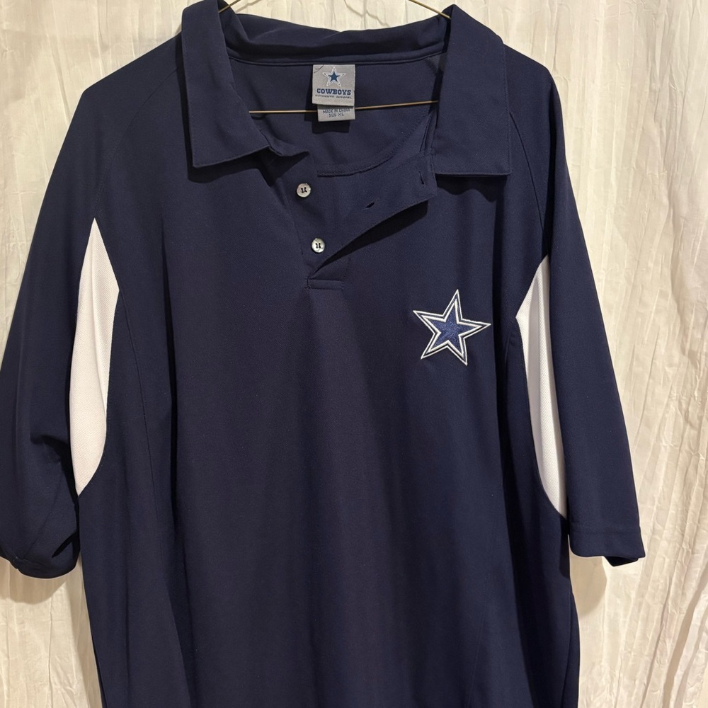Dallas Cowboys NFL Polo Coaches blue silver star football Men’s XL Vintage